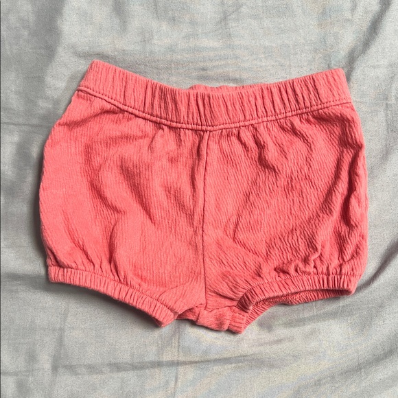 Carter's Coral Pink Ruffle Button Baby Matching Set - Picture 4 of 6